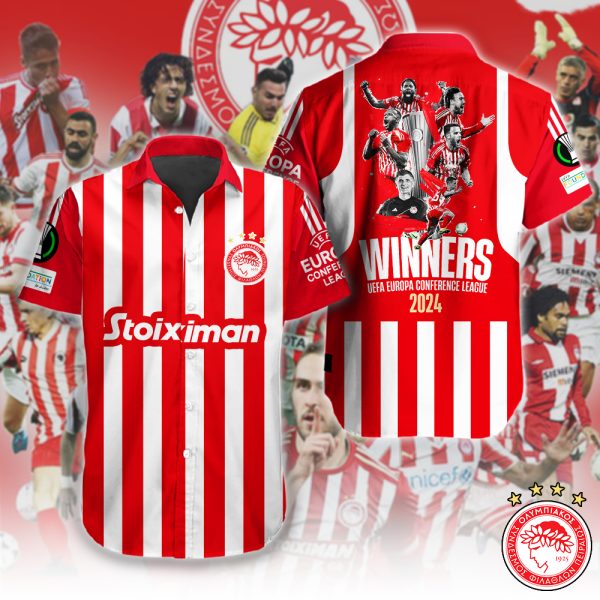 Olympiakos F.C. Short Sleeve Dress Shirt – HOATT 5031.1