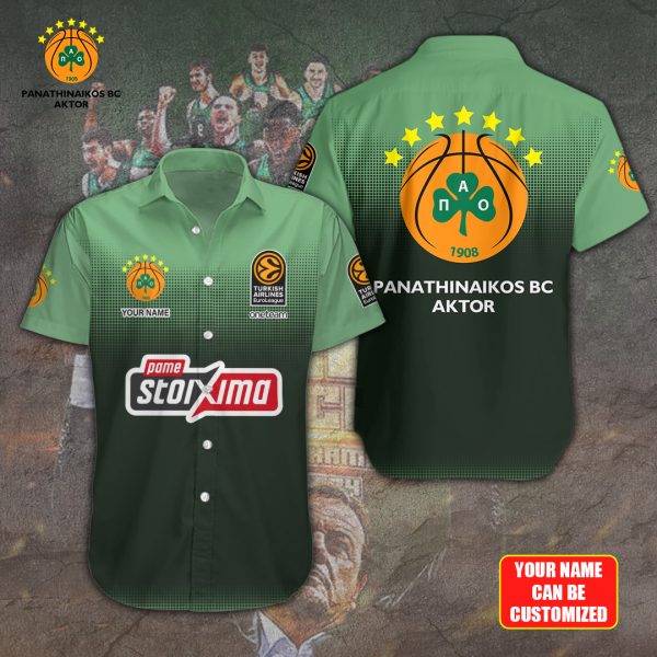 Personalized Panathinaikos B.C. Short Sleeve Dress Shirt – TANTN 6723.1