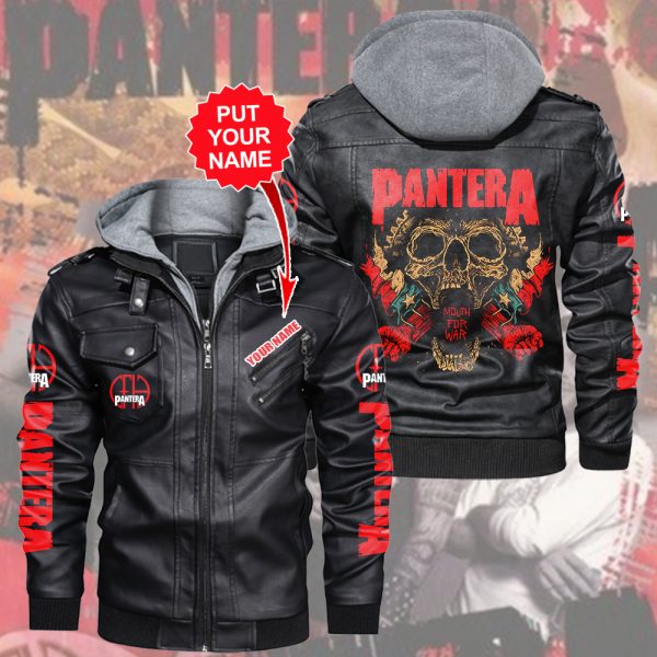 Personalized Pantera 2D Hooded Leather Coat - HUANNM 4825.1