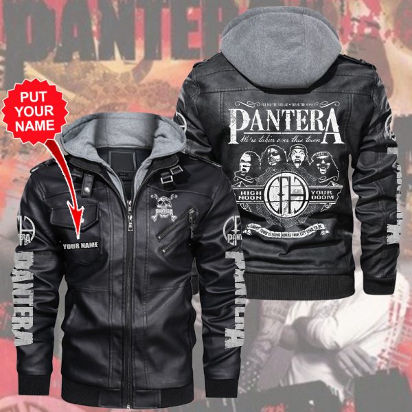 Personalized Pantera 2D Hooded Leather Coat - HUANNM 4831