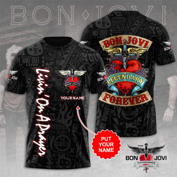 Personalized Bon Jovi 3D T-Shirt - HUANNM 4940