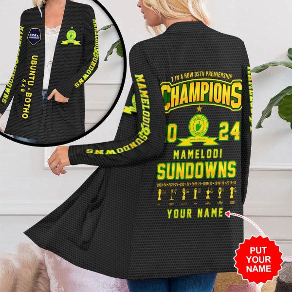 Personalized Mamelodi Sundowns F.C. Women’s Patch Pocket Cardigan – HUANNM 4967