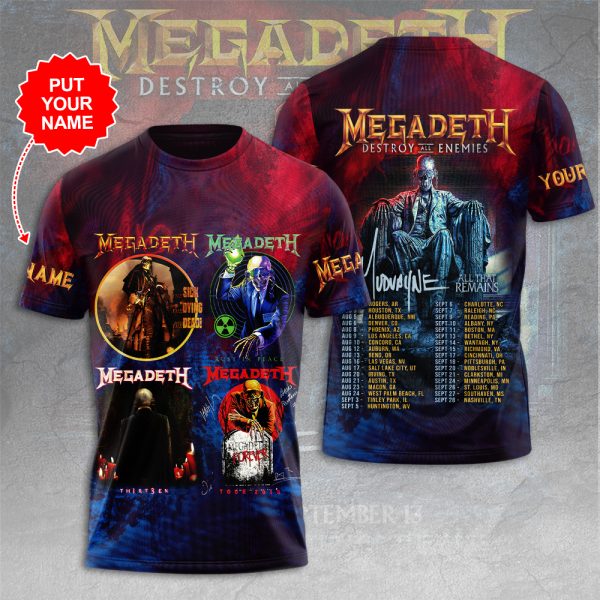 Personalized Megadeth Band 3D T-Shirt - HUANNM 4976
