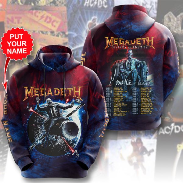 Personalized Megadeth Band 3D Apparel - HUANNM 4899