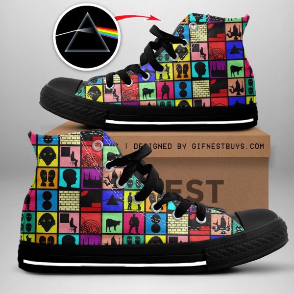 Pink Floyd High Top Canvas Shoes - GNE 477