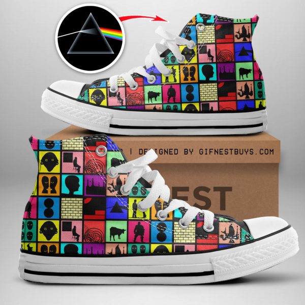 Pink Floyd High Top Canvas Shoes - GNE 477