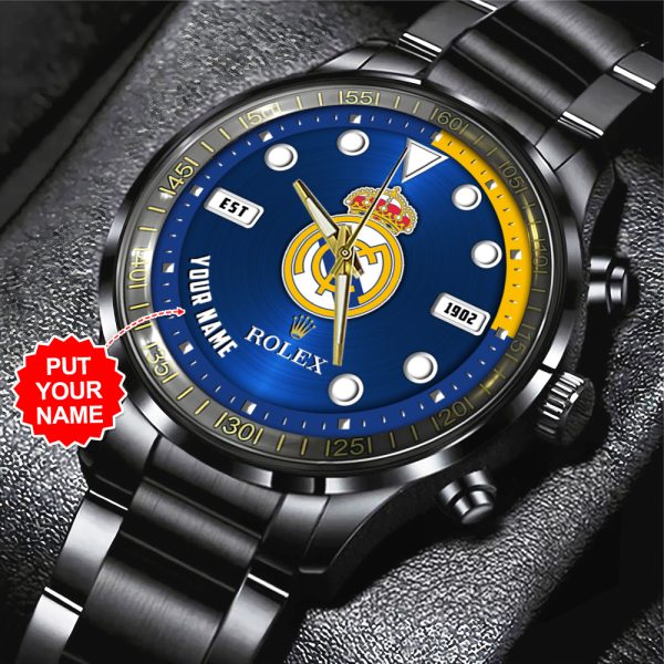 Personalized Real Madrid CF x Rolex Black Stainless Steel Watch - MAITM 6760