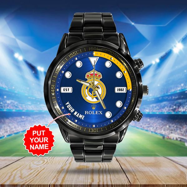 Personalized Real Madrid CF x Rolex Black Stainless Steel Watch - MAITM 6760