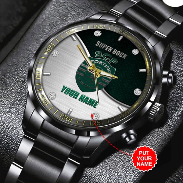 Personalized Sporting CP Black Stainless Steel Watch - HOATT 4948