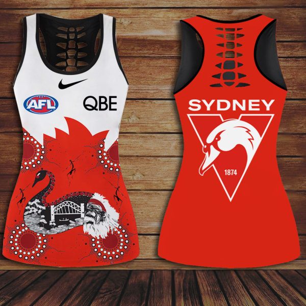 Sydney Swans Hollow Tank Top Leggings - VANDH 2834
