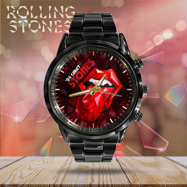 The Rolling Stones Black Stainless Steel Watch - GNE 442