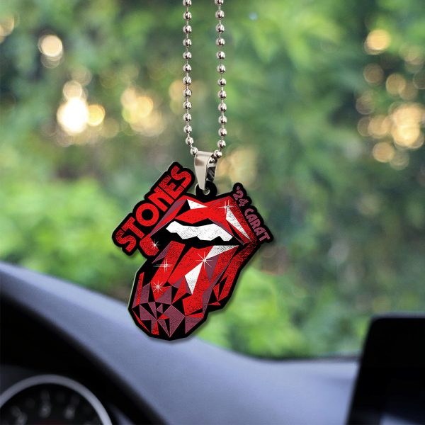 The Rolling Stones Custom Shape 2-sided Acrylic Car Ornament - TANTN 6289