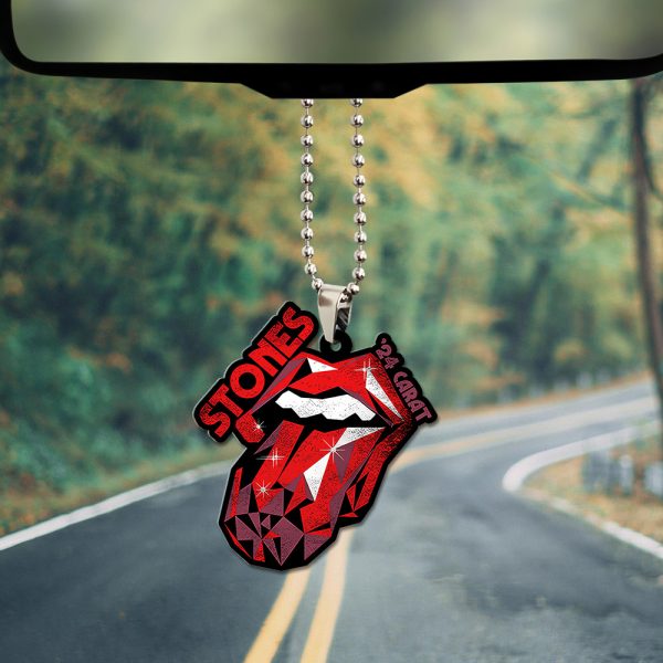 The Rolling Stones Custom Shape 2-sided Acrylic Car Ornament - TANTN 6289