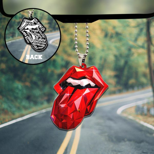 The Rolling Stones Custom Shape 2-sided Acrylic Car Ornament - TANTN 6478