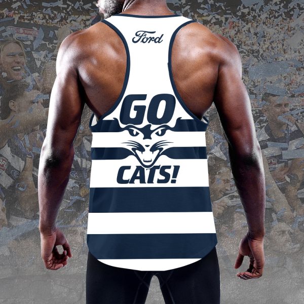 Geelong Football Club Y-Back Muscle Tank Top - HUANNM 5045.1
