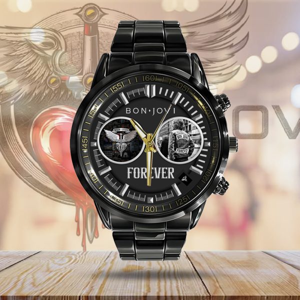 Bon Jovi Black Stainless Steel Watch - MAITM 7019