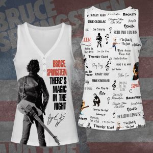 Bruce Springsteen Women V-Neck Ribbed Tank Top - HOATT 5213