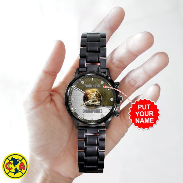 Personalized Club América Black Stainless Steel Watch - HOATT 5211