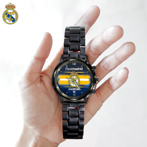 Real Madrid CF Black Stainless Steel Watch - HOATT 5102