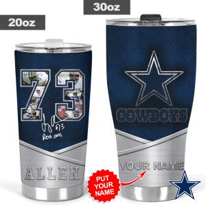 Personalized Dallas Cowboys x Larry Allen Tumbler Cup - HOATT 5112