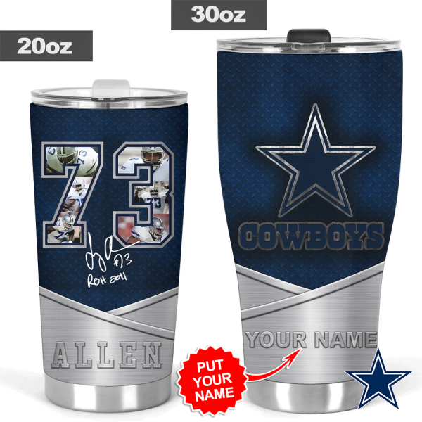 Personalized Dallas Cowboys x Larry Allen Tumbler Cup - HOATT 5112