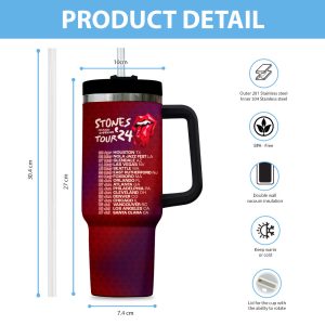 The Rolling Stones 40oz Stanley Tumbler - MAITM 7177