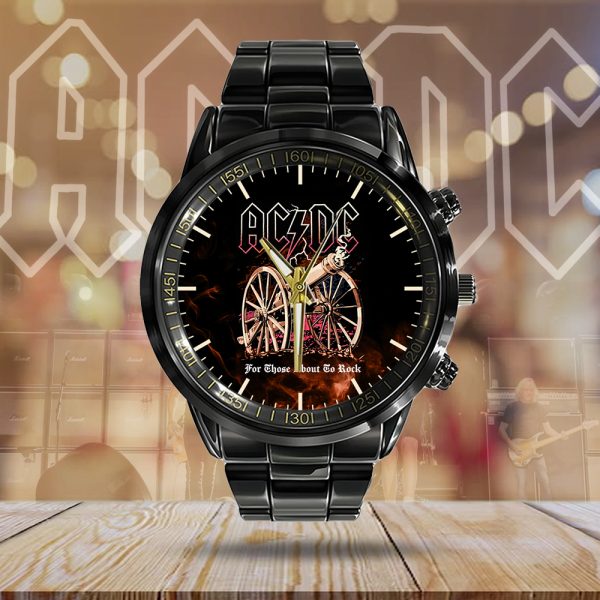 Rock Music Black Stainless Steel Watch - HUANNM 5300