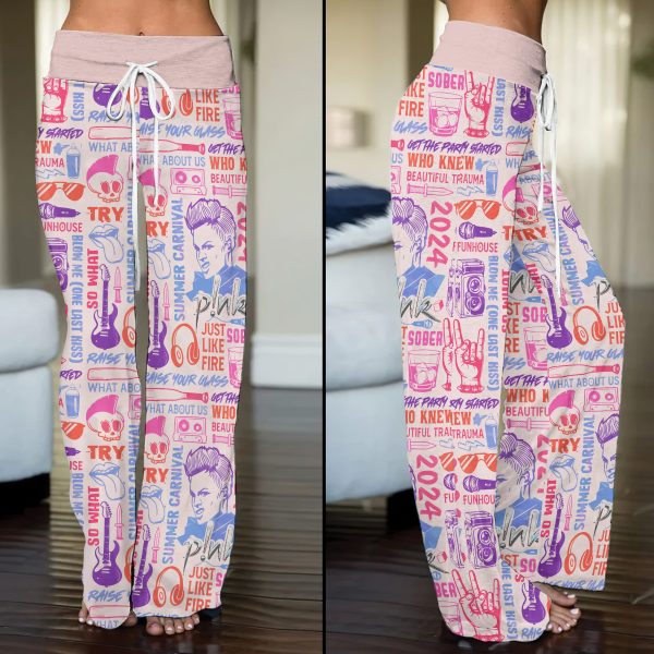 P!nk High-Waisted Straight-Leg Trousers - ANHNV 4702