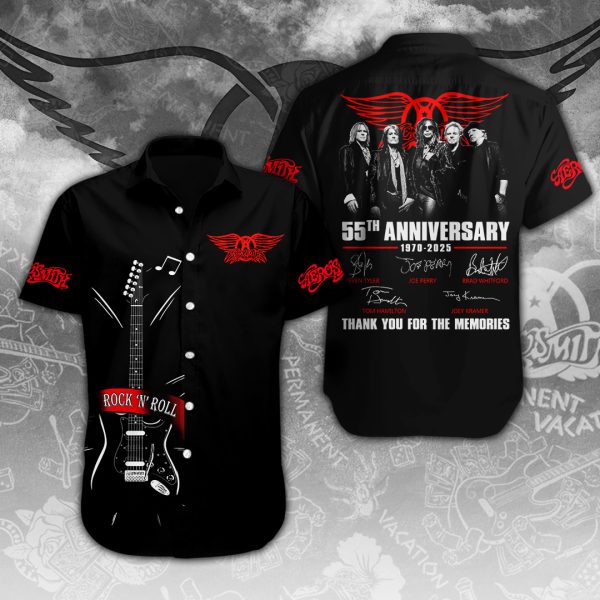 Aerosmith Short Sleeve Dress Shirt - ANHNV 4728