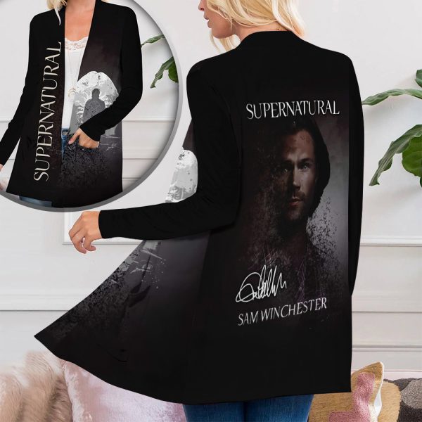 Supernatural Women's Patch Pocket Cardigan - ANHNV 4787