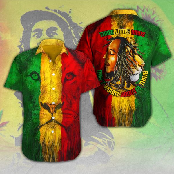 Bob Marley Short Sleeve Dress Shirt - HUANNM 5295.1