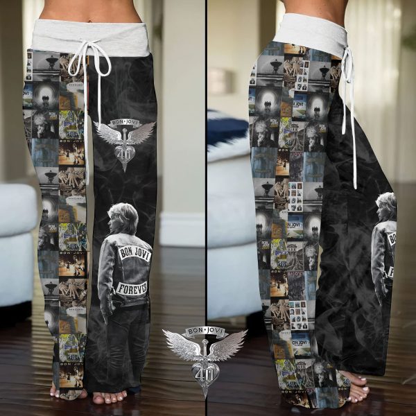 Bon Jovi High-Waisted Straight-Leg Trousers - HOATT 5078