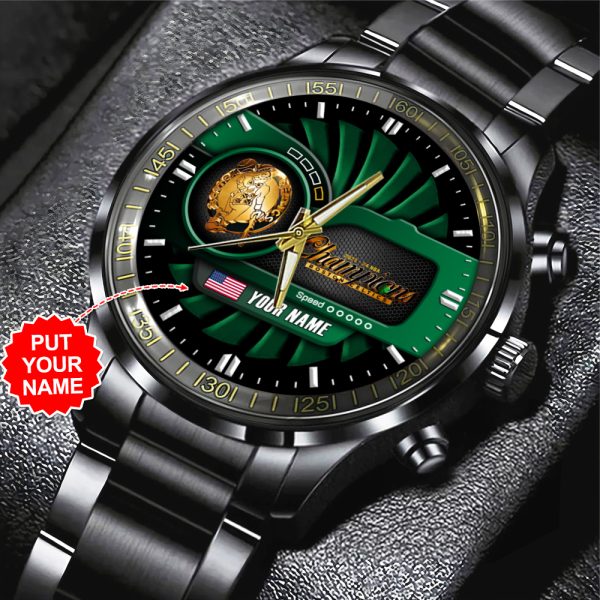 Personalized Boston Celtics Black Stainless Steel Watch - TANTN 7068