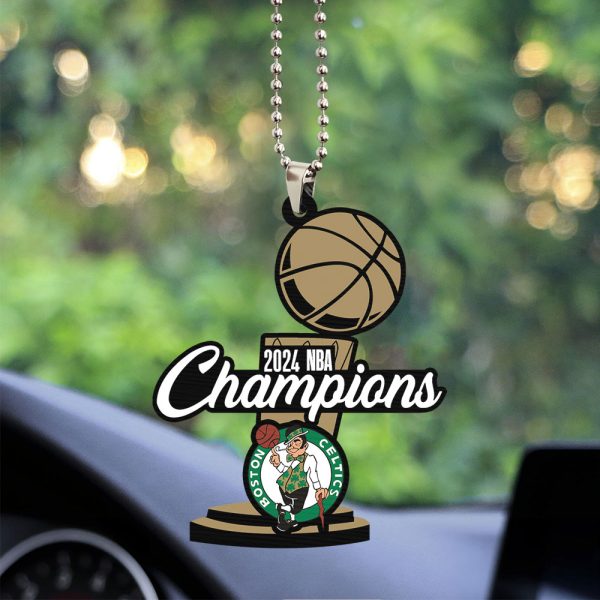Boston Celtics Custom Shape 2-sided Acrylic Car Ornament - TANTN 7023