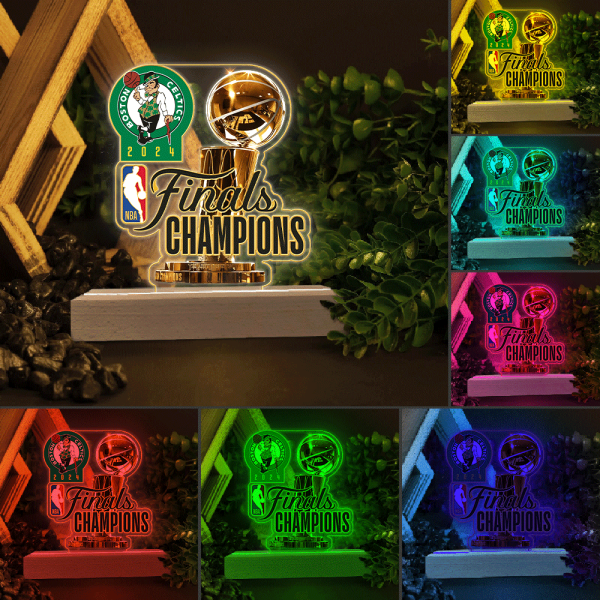 Boston Celtics Led Light with Wooden Base (7 Colors) - HOATT 5220