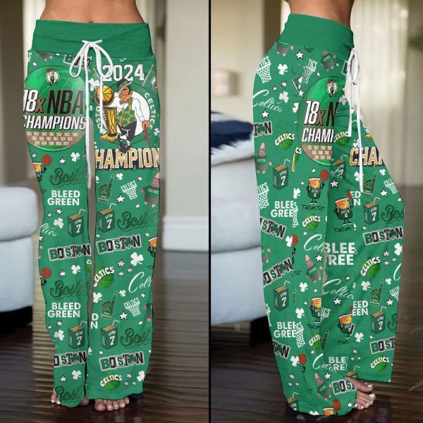 Boston Celtics High-Waisted Straight-Leg Trousers - HUANNM 5397