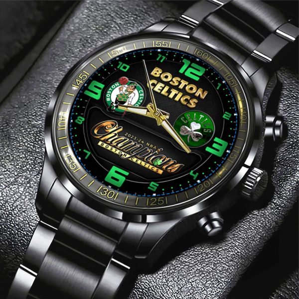 Boston Celtics Black Stainless Steel Watch - GNE 596