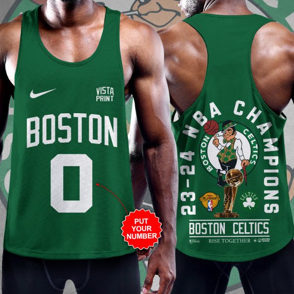 Personalized Boston Celtics Y-Back Muscle Tank Top - HOATT 5186