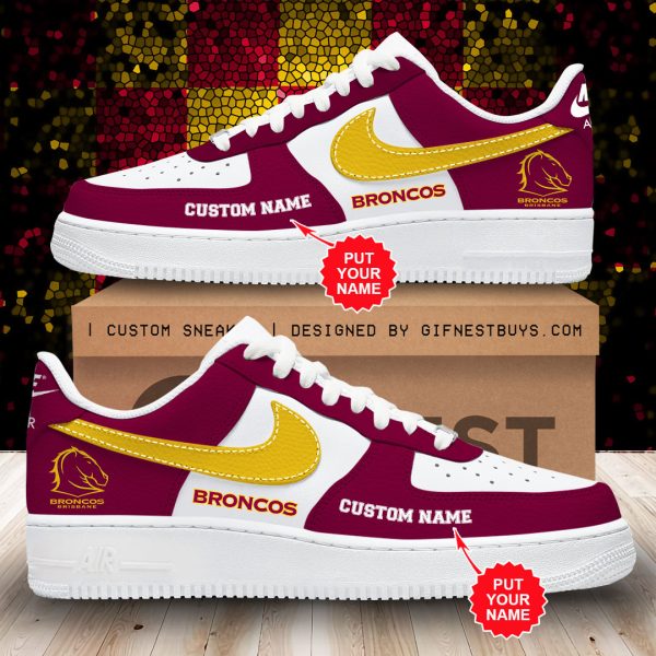 Personalized Brisbane Broncos AF1 Sneaker - VANDH 2980