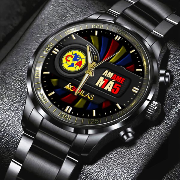 Club América Black Stainless Steel Watch - HUANNM 5297