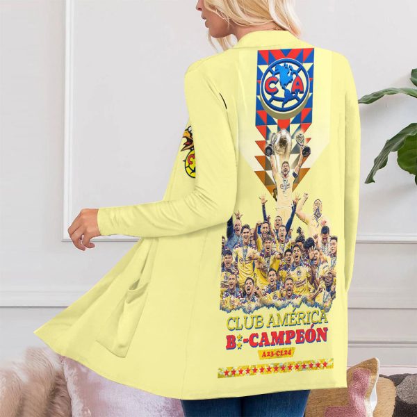 Club América Women's Patch Pocket Cardigan - HUANNM 3438