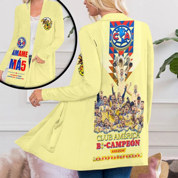 Club América Women's Patch Pocket Cardigan - HUANNM 3438