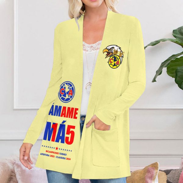 Club América Women's Patch Pocket Cardigan - HUANNM 3438