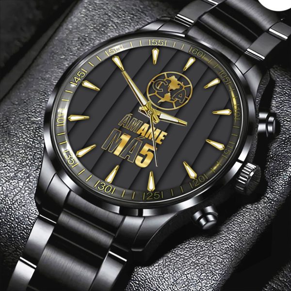 Club América Black Stainless Steel Watch - MAITM 7005