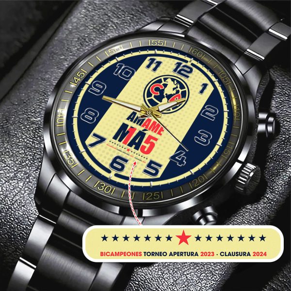 Club América Black Stainless Steel Watch - MAITM 7006