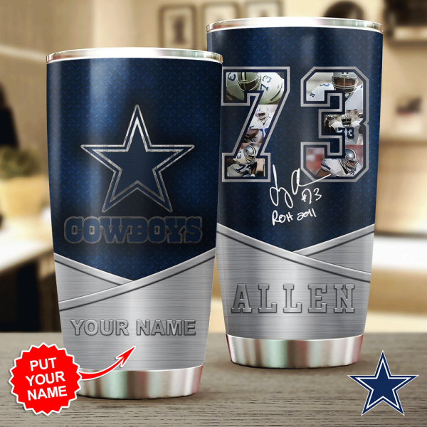Personalized Dallas Cowboys x Larry Allen Tumbler Cup - HOATT 5112