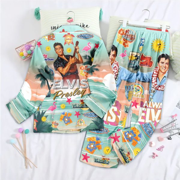 Elvis Presley Button Down Pajamas Set – HUANNM 5142