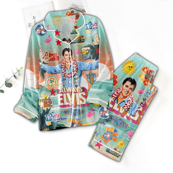 Elvis Presley Button Down Pajamas Set – HUANNM 5142