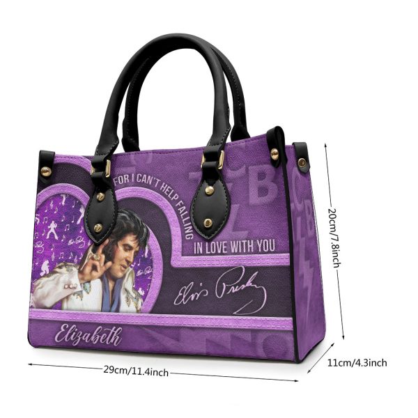Personalized Elvis Presley Leather HandBag - VANDH 2989