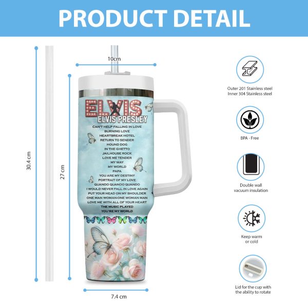 Personalized Elvis Presley 40oz Stanley Tumbler - VANDH 3071